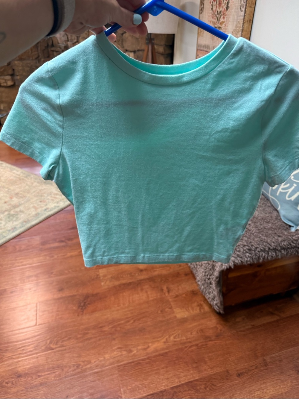 wild fable Mint Green Cropped Short Sleeve Tee